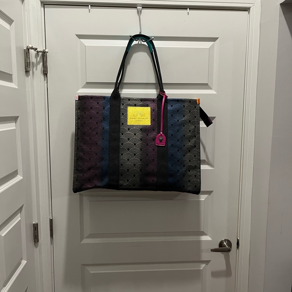 Kurt Geiger Black, Purple, Blue and other Jewel Tone Colors in a Wave Tote🖤💜💙💛